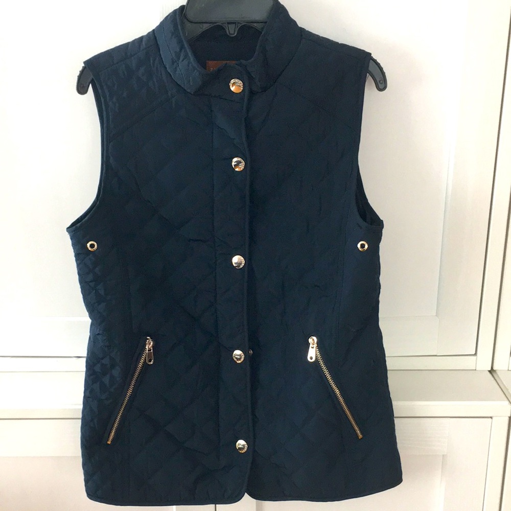 NWOT Zara N.blue Girls Vest Sz13-14